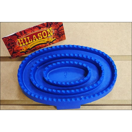 Soft Rubber Curry Comb - Royal Blue Hilason Horse Tack Soft Rubber Large Curry Comb