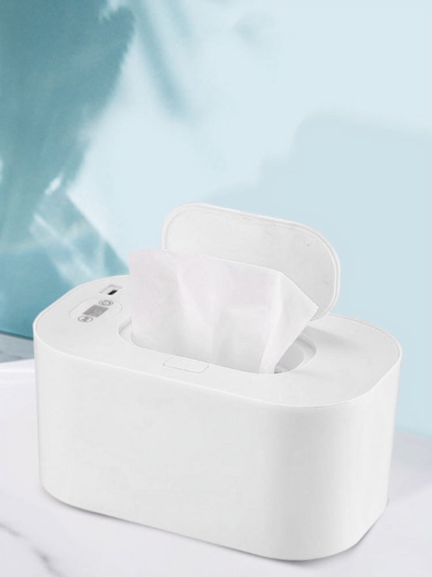 Baby Wipe Warmer Dispenser 3 Mode 40-60 °C Adjustable Portable Smart Wet Large Capacity Baby Wipe Heater for Kids Car Home Travel Baby Nursery (White)