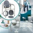 thumbnail image 4 of Silla Comodo 3 en 1, Silla de Ayuda para Inodoro Portátil con Cubeta y Cover | Silla Asiento de Ducha para Baño, 4 of 10