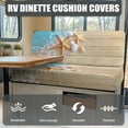 thumbnail image 4 of XYZCANDO Cute Starfish Shell RV Dinette Cushion Covers Stretchable Couch Cushion Covers Wood Grain Washable Slip Covers for Loveseat Sofa Slip Covers for 2 Seat Cushion Couch Seaside Easy to Install, 4 of 6