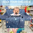 thumbnail image 2 of Grey Shopping Cart Cover for Baby 2-in-1 High Chair Cover with Safety Harness Multifunctional Dog Pattern Cart Covers for Babies Soft Padded Grocery Cart Cover for Baby Boy Girl, 2 of 6