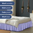 thumbnail image 5 of CGK Unlimited Ruffled Lavender Queen Bed Skirt - Hotel-Quality with 21 in. Drop - Elastic Wrap Around Dust Ruffle for Easy Fitting, 5 of 5