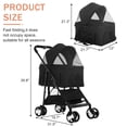 thumbnail image 2 of CL.HPAHKL 3 in 1 Dog Stroller For Medium Small Dogs Cats, 4 Wheels Folding Cat Stroller Pet Stroller with Removable Carrier, Portable Dog Cat Cage Jogger Stroller with Storage Lightweight for Travel, 2 of 7