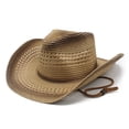 thumbnail image 2 of Shadoumai Straw Cowboy Hat For Women And Men With Shape It Brim Western Cowboy Hat, 2 of 4