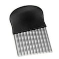 thumbnail image 3 of Large Crinkle Cutter - French Fry Slicer - Potato Knife Cutter Fruit Vegetable Wavy Chopper - Knife Stainless Steel Blade Cutting Tool (1 Pcs), 3 of 7