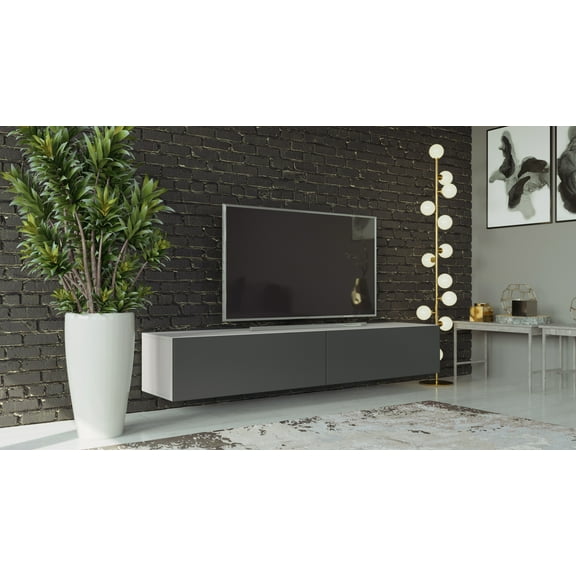 VIGO RTV modern floating 71" long TV Stand for TV's up to 80"
