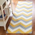thumbnail image 2 of SAFAVIEH Dhurries Wenona Geometric Runner Rug, Gold/Grey, 2'6" x 6', 2 of 9