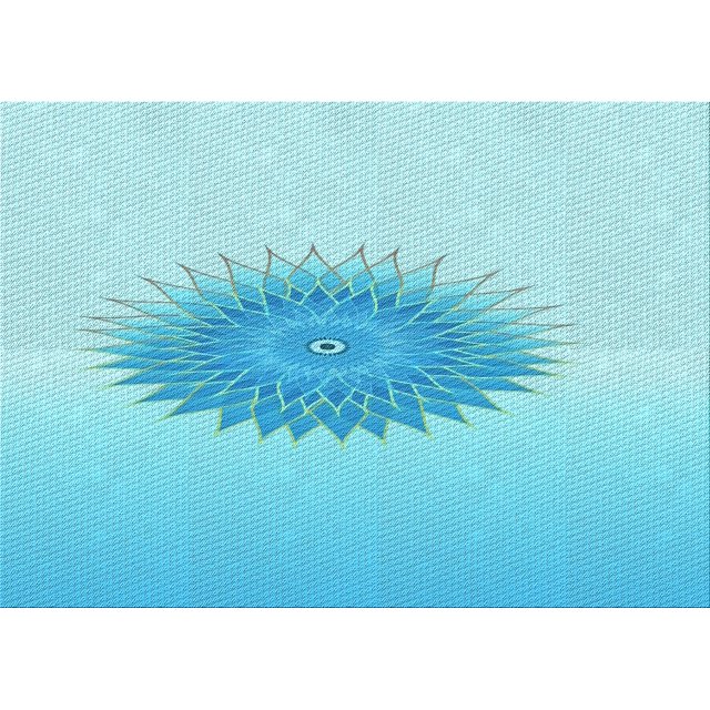 Ahgly Company Tapis Rectangulaire Lavable en Machine Intérieur Transitionnel Bleu Turquoise Vert, 2 Pieds x 5 Pieds