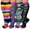 Color4, variant on Pairs Plus Size Compression Socks for Men & Women - High Elasticity Leg Support,Striped Style Athletic Socks for Running, Outdoor Sports, Nursing Recovery (2XL-4XL)