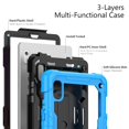 thumbnail image 7 of Allytech Lenovo Tab M9 Case TB-310FU 2023, With Build-in Screen Protector Shoulder Strap 360 Rotating Kickstand Hand Strap Rugged Full Body Portective Case Cover Shell for Lenovo Tab M9-LightBlue, 7 of 7