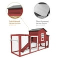 thumbnail image 2 of Gowoodhut Chicken Coop Solid Wood with Large Run Cage 2 Stories - Asphalt Roof, Nest Box, Pu Wheels, Expandable Solid Wood Cage, 2 of 7