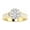 yellow-gold, variant on Platinum 4 Carat LAB GROWN IGI CERTIFIED DIAMOND Contemporary Channel Set Princess And Pave Round Cut Oval Cut Diamond Engagement Ring (D-E Color VS1-VS2 Clarity 3 Ct Center)