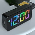 thumbnail image 4 of Vacemry Under $5 Smart Alarm Clock with Voice Control LED Display, USB Charging Digital Clock with Temperature Sensor, Snooze Function Night Light for Bedroom Office Desk Home, 4 of 9