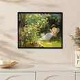 thumbnail image 3 of JEUXUS  Framed Canvas Wall Decor Vintage Countryside Landscape Painting Roses Home Decor Rustic Neutral Tone Farmhouse Wall Decor for Living Room Bedroom Wall Decor, 3 of 4