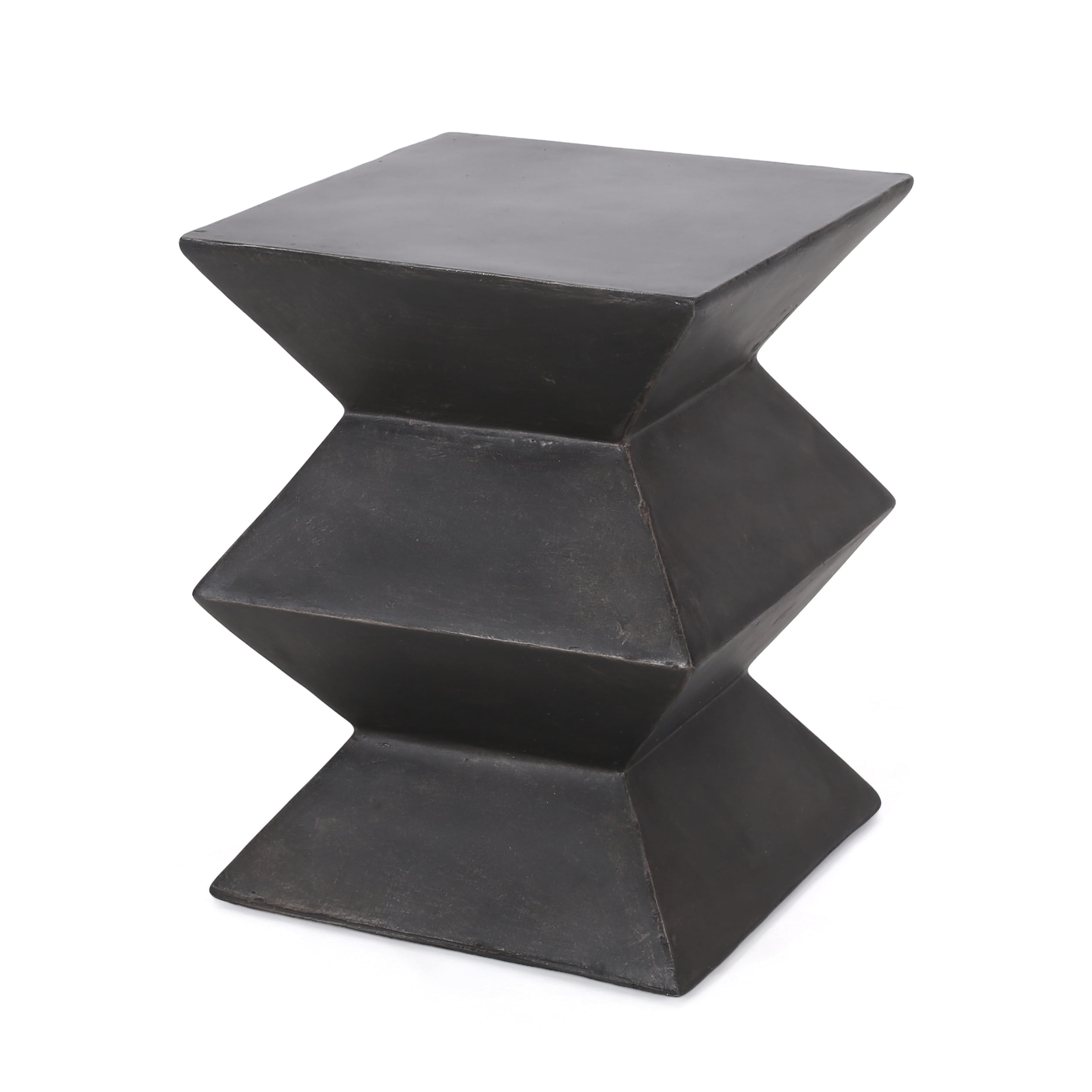 Cleary Lightweight Concrete Outdoor Side Table, Antique Copper