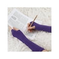 thumbnail image 6 of INSPIRE CHIC Unisex Classic Fashion Stretch Fingerless Arm Warmers Oversleeve Gloves Purple One Size, 6 of 6