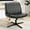 Black, variant on Criss Cross Chair, Cross Legged Office Chair, Wide Comfty Desk Chair, No Wheels Armless Computer Task Chair, Swivel Fabric Vanity Home Chair, Height Adjustable