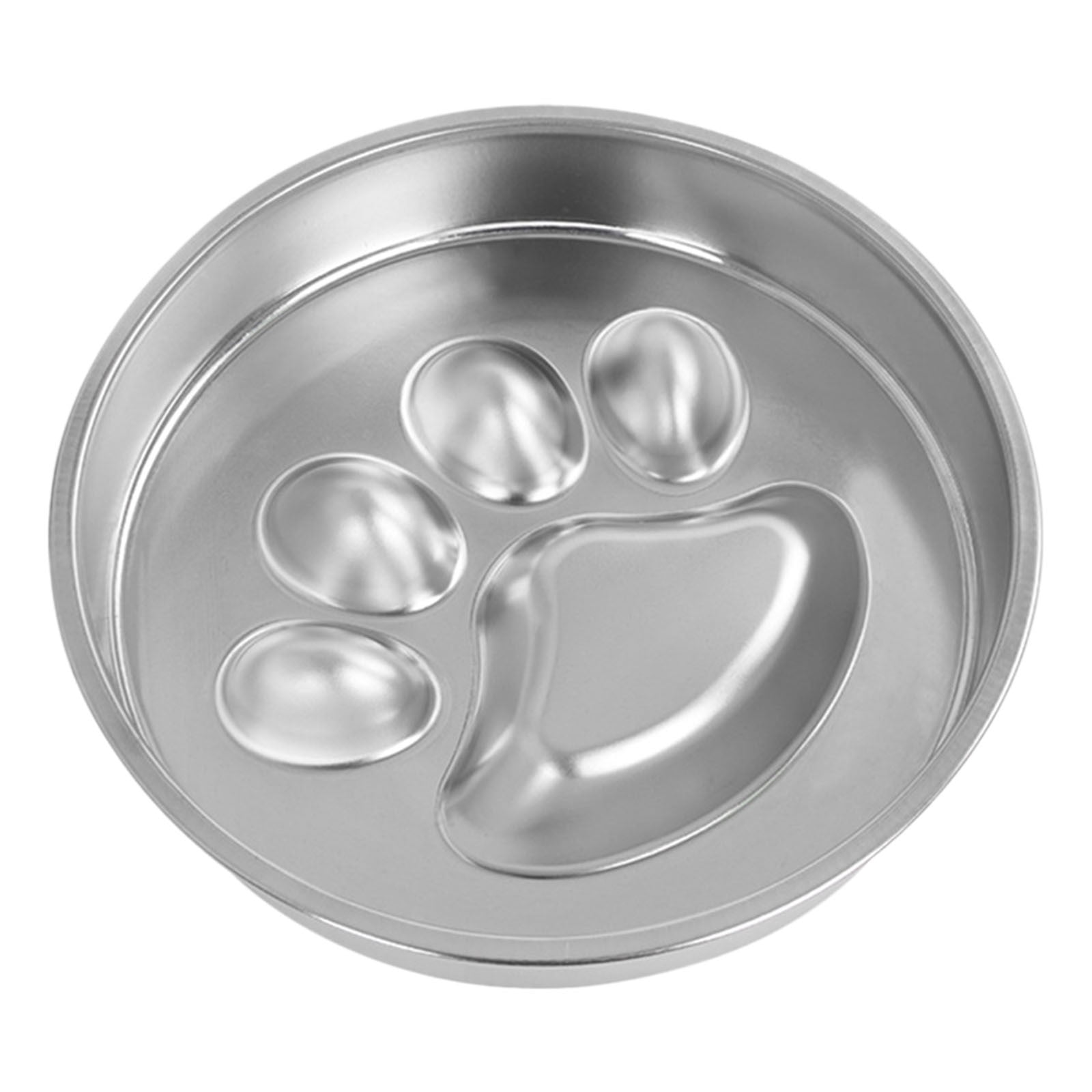 Pet Slow Feed Bowl Non‑Slip Stainless Steel Anti‑Choking Weight Control Feeding Dish for Medium Dogs Cats Home Indoor Use Silver