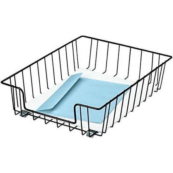 Fellowes 60112 Workstation Letter Desk Tray Organizer, Wire, Black