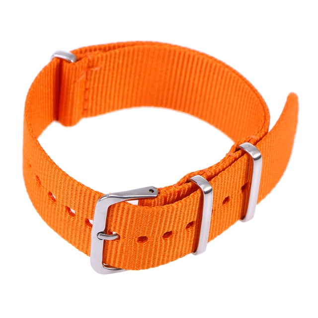 MasteelfCA Bracelet de Montre en Nylon de Remplacement, Bracelets de Montre Robustes, Bracelet Tissé 20 mm (Orange)