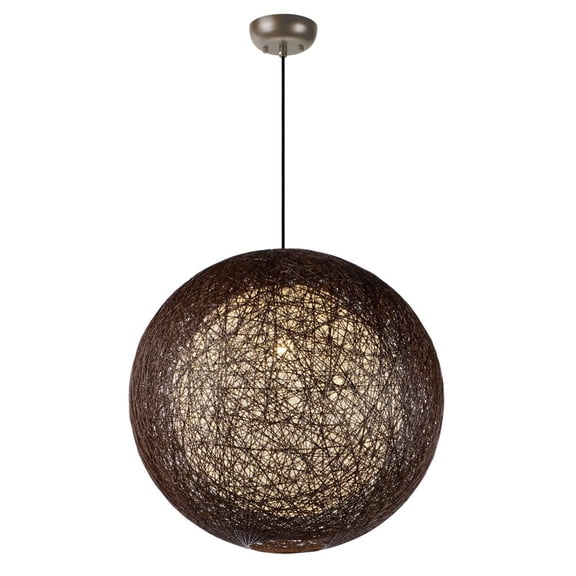 14407CHWT Maxim Lighting Bali-One Light Chandelier-24 Inches wide by 24 inches high-Chocolate/White Finish
