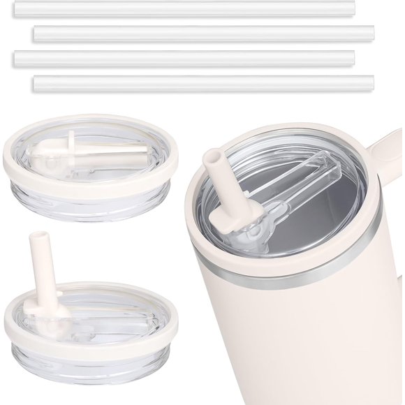 shiyou-2 Pack 30 oz Tumbler Flip Straw Lid Replacement,Push-Button Flip the Spill Proof Cup Cover,Leak-Proof Water Bottle Parts,Compatible with Cup Quencher
