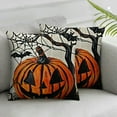 thumbnail image 3 of Happy Halloween Decorative Throw Pillow Covers  Trick or Treat Pumpkin Truck Porch Patio Outdoor Pillowcase, Jack O Lantern Bat Spider Fall Holiday Cushion Case Home Decor, 3 of 7