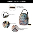 thumbnail image 4 of FORMRS Crossbody Bag for Women Quilted Travel Shoulder Cell Phone Purse with Chain Strap Handbag, Blue Art Pattern, 4 of 7