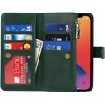 thumbnail image 5 of iPhone 12 Pro Max Phone Case Wallet for Women Men with Credit Card Holder, iPhone 12 Pro Max Crossbody Case with Strap Shoulder Lanyard, Zipper Pocket PU Leather Cases,6.7 Inch Dark Green, 5 of 14