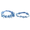 thumbnail image 3 of 2x Liga Nupcial de La Boda Flor de Encaje Liguero Anillo de La Pierna Novia Muslo Liguero Estiramiento Niñas Pierna Nupcial Liga para La Danza Clubwea Azul Macarena Liga de encaje, 3 of 7