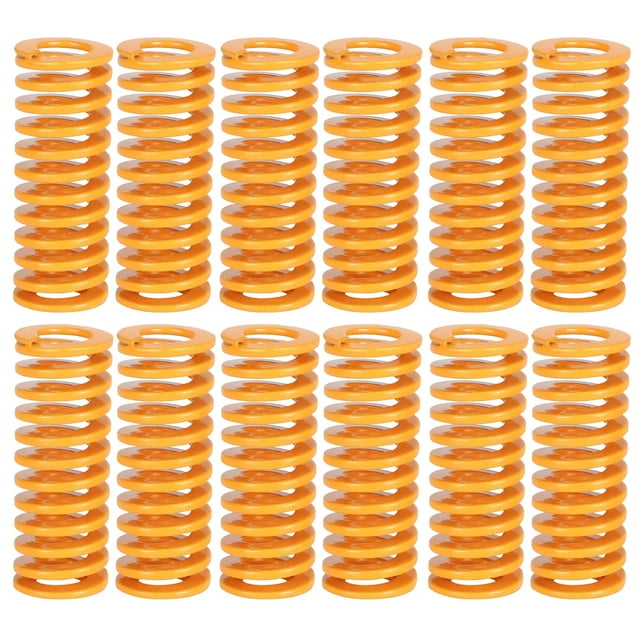 MasteelfCA 12pcs Heated Bed Springs Die Springs Light Load Compression Spring for 3D Printer Heatbed Springs Bottom (Orange)