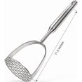 thumbnail image 2 of YBM Home Stainless Steel Potato Masher and Presser, 11.5", 2 of 7