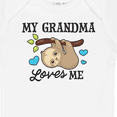 thumbnail image 4 of Inktastic My Grandma Loves Me with Sloth and Hearts Boys or Girls Baby Bodysuit, 4 of 5