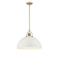 thumbnail image 3 of 20991-VB/MW Millennium Lighting Artistan - 1 Light Pendant-14.4 Inch Tall and 17.7 Inch Wide-Vintage Brass/Matte White Finish, 3 of 5