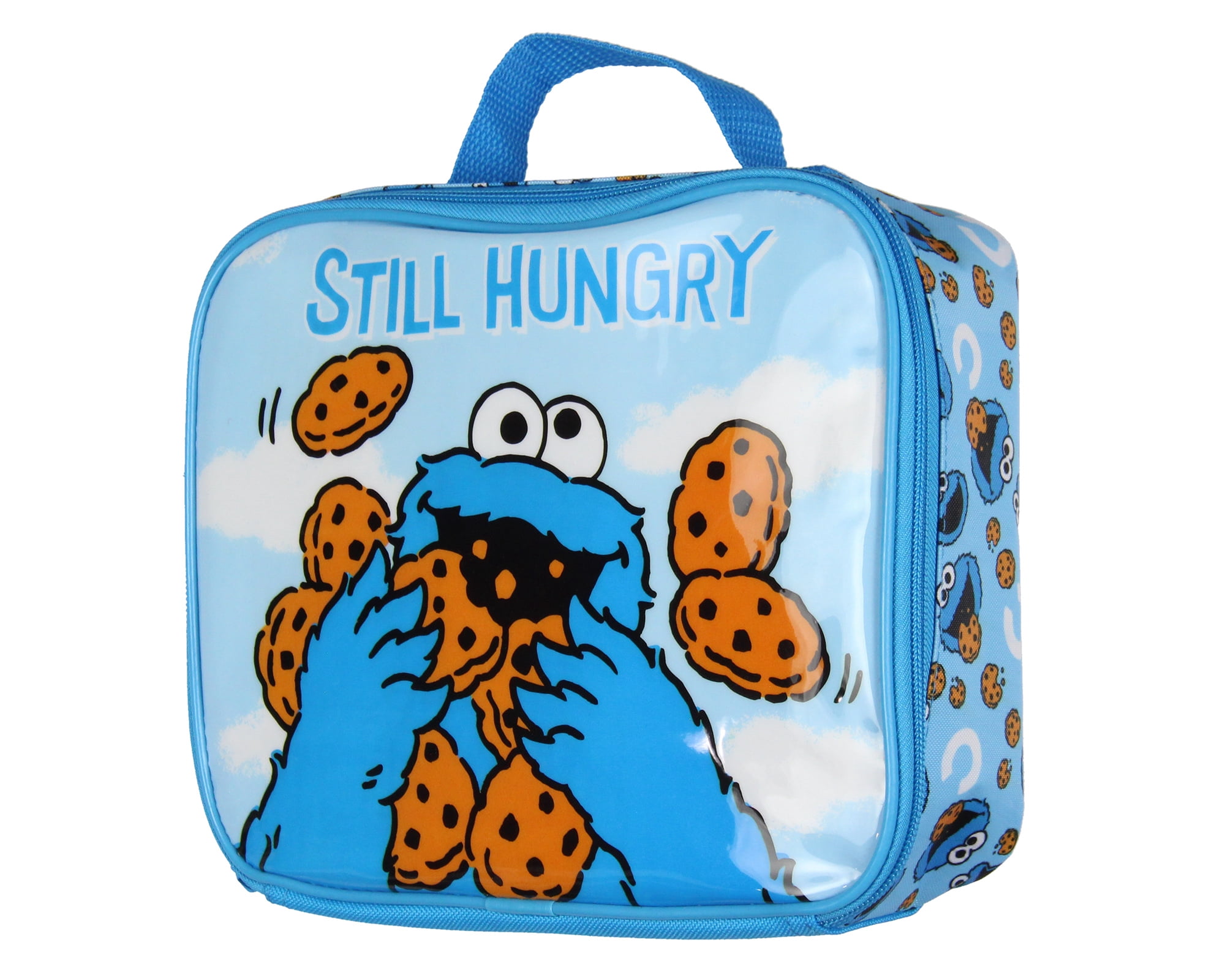 Sesame Street Still Hungry Cookie Monster All Over Insulated Lunch Box Bag Tote 10"