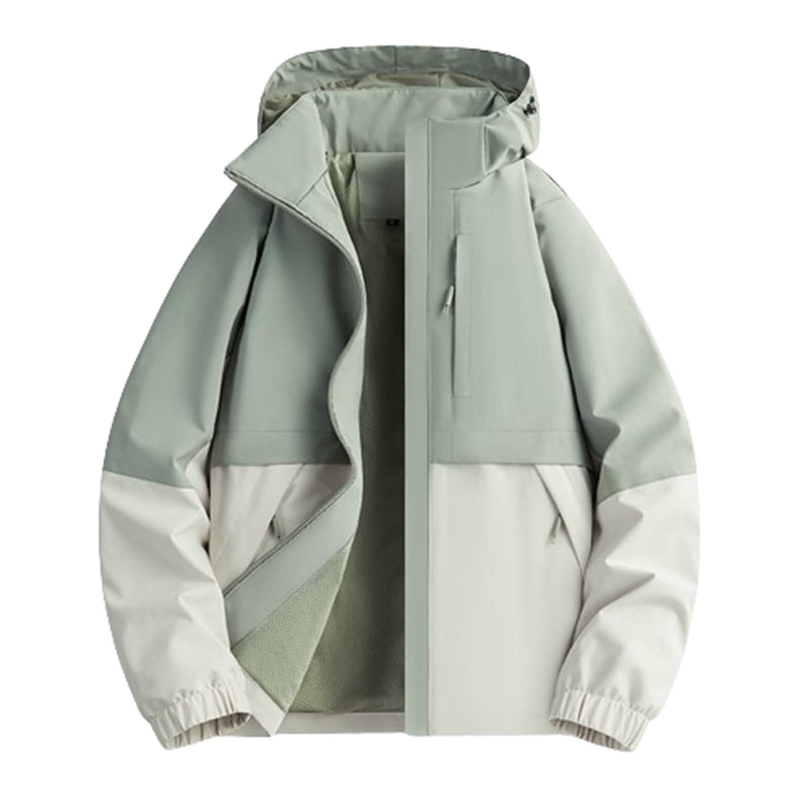 Veste De Pluie Longue Femme Imperméable à Capuche – Coupe-Vent Ultra-Légère, Grande Taille, Randonnée Camping Printemps Automne