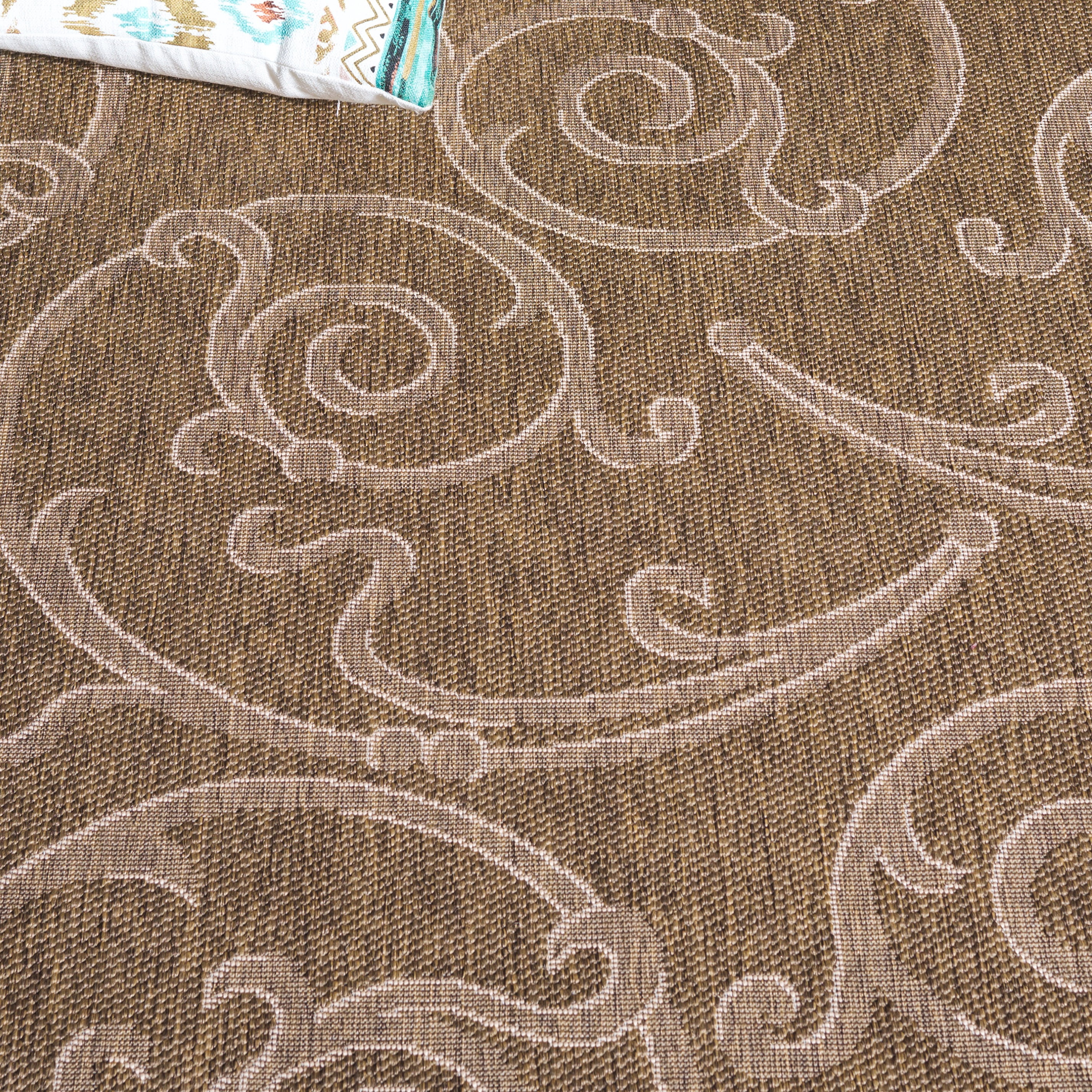 Safavieh Courtyard Daniel Oriental Indoor/Outdoor Area Rug, Brown/Natural, 6'7" x 9'6"