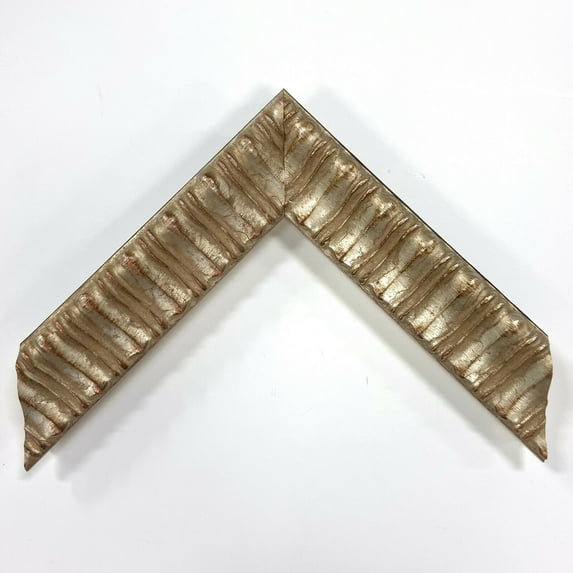 1 1/2" Readymade Wood Picture Frame (Striped Textured Gold)