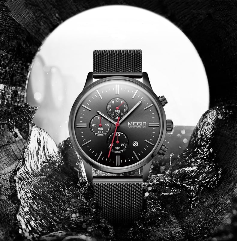 Findtime Watches for Men, Business Dress Mens Watches Chronograph Analog Quartz Watch Luminous Date Luxury Casual Wrist Watch