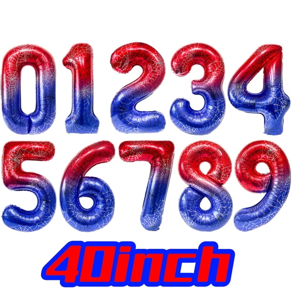 40 Inch Spider Theme 0 9 Foil Balloons Suitable For Birthday Graduation New Year Anniversary Party Decoration