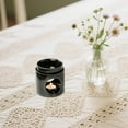 thumbnail image 6 of CoudarTitie Essential Oil Burner Aroma Furnace Burner Cylindrical Tealight Candle Holder Black, 6 of 9