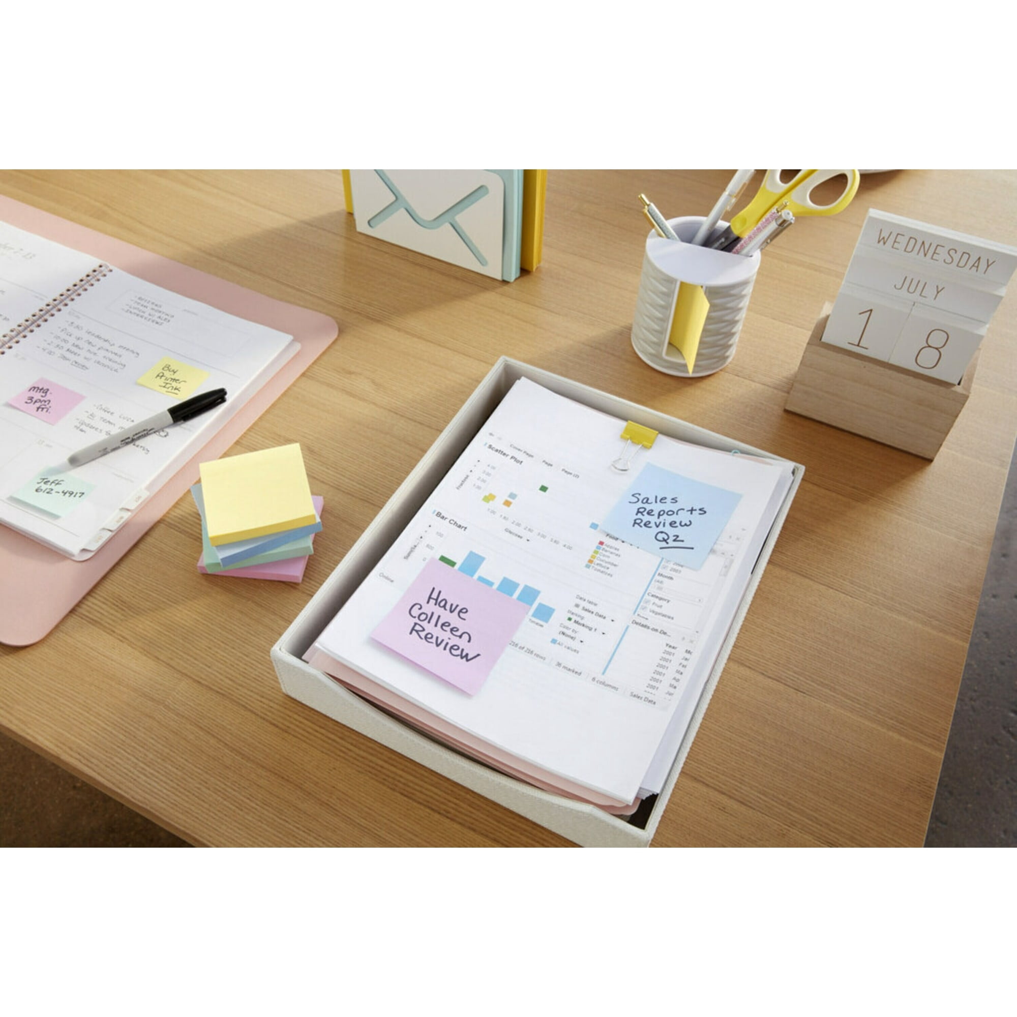 Post-It Sticky Notes 3"X3" 24/Pkg-Canary Yellow W/90 Sheets
