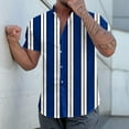 thumbnail image 2 of BOBOGOJP Men's Casual Button-Down Shirts Short Sleeve Shirt Performance Button Down Shirt,Blue M, 2 of 5