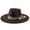 Z9-Coffee, variant on Big Wide Brim Boho Western Hat for Women and Men - Felt Rancher Fedora Panama Hat with 4 inches Flat Brim Cowboy Hat