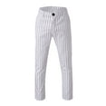 thumbnail image 3 of UTTOASFAY Mens Pants Men'S Casual Slim Fit Skinny Business formal Suit Dress Pants Slacks Trousers White 31(XL), 3 of 6