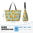 thumbnail image 4 of Kdxio White Polka Dot Sunflower for Beach Bag for Women Large Beach Tote Bag Waterproof Sandproof Swim Bag with Zipper Pockets Beach Vacation Travel, 4 of 7