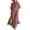 Red, variant on Women's Cotton Linen Maxi Dress Striped One Shoulder Flowy Bohemian Casual Dress with Pockets for Beach Vacation, Summer