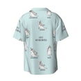 thumbnail image 2 of Disketp Men's Hawaiian Cute Unicorn Doing Yoga Pose Print Shirts Button Down Holiday Beach Shirts-Large, 2 of 7