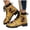 Yellow, variant on Butterfly Combat Boots for Women 2025 Fashionable Leather Non Slip Lace up Chunky Mid Calf Riding Ankle Booties
