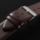 thumbnail image 4 of Correa de Cuero Uxcell Correa de Reloj de Cuero Lisa y Plana para Hombres y Mujeres Marrón Oscuro, Tono Plateado 24mm, 4 of 7